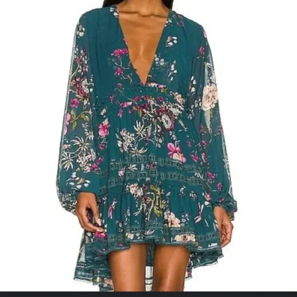 Free people NWT cherry blossom mini dress Large - Picture 2 of 10